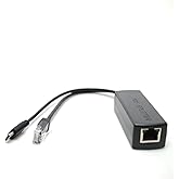DSLRKIT Gigabit USB Type C Active PoE Splitter 48V to 5V IEEE802.3af Power Over Ethernet for Raspberry Pi 4B