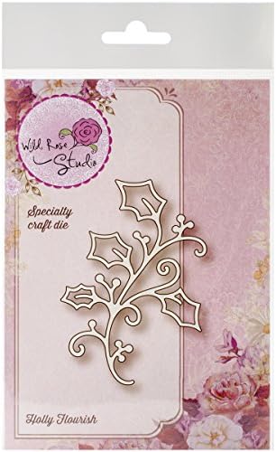 Wild Rose Studio Specialty Die, Holly Flourish