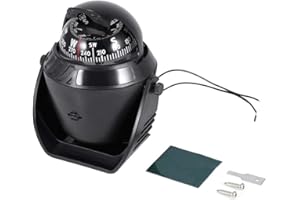 LED Compass - haute précision lumières LED Illumination Boussole électronique Jusqu'à Pivotant Boussole de navigation numérique for Marine Bateau Camion voiture