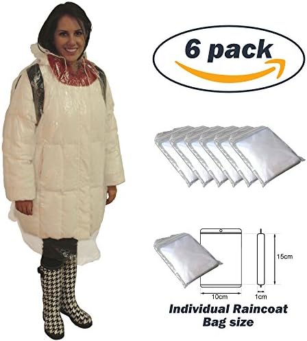 Koolie Outdoors Rain Ponchos for Adults + Portable Rain Poncho with Hood Sleeves and Drawstring + Perfect for Survival Mode (One Size Fits All)