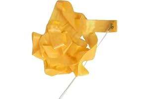 Gemini_mall® Dance Ribbon Rhythmic Gymnastic Ribbon for Kids, Baton Twirling, Dancing Streamers (Yellow)