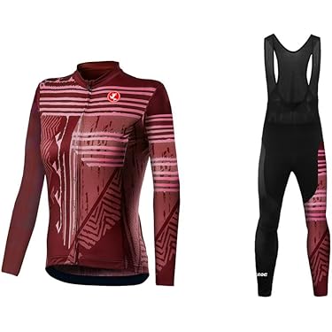 Damen Radtrikot Einteiler Langarm - Schnelltrocknend Mit Taschen