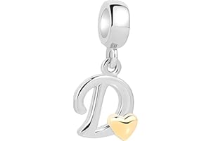 Symretie Bead Charm Ciondolo Argento Sterling 925 con Cubic Zirconia Pendenti per Pandora Braccialetti, Compatibile con Braccialetti e Collane europei ZM237