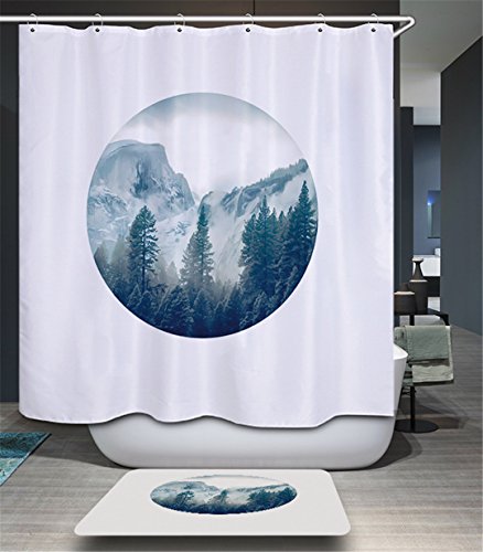 Preisvergleich Produktbild Bunte indische Elefant Panda Mandala Blumen Duschvorhang