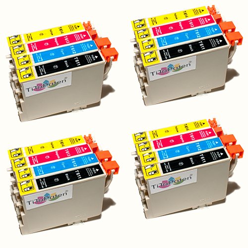 *TITOPATEN* 16 Kompatible Premium Patronen passend für Epson Stylus DX 4200 Farben: 4x Schwarz, 4x Cyan, 4x Magenta, 4x Yellow!