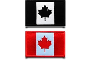 TUYATEZHI 2 Stück Kanada Flagge-Patch Stickerei Taktische Militär Deutschland Patch, Nylon Aufnäher Für Rucksäcke Taktische Kleidung Jacke Stickereibänder Taschen Abzeichen