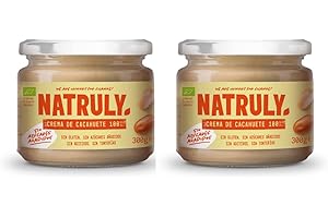 NATURAL ATHLETE Natruly Crema de Cacahuete Orgánica Sin Azúcar, Sin Gluten, 100% Natural (Pack 2x300 g)