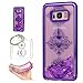 Produktbild Hülle Galaxy S8 PLUS (6,2" Zoll) Hülle Transparent Hardcase,3D Galvanotechnik TPU Kreative Liquid Bling Hülle Case Für Samsung Galaxy S8 PLUS (6,2" Zoll),Dynamisch Treibsand Flüssige Fließend Wasser Glitter Sparkle Klar Hart Plastik Tasche Kristall Handytasche Rückseite Hülle Schale Etui Für Samsung Galaxy S8 PLUS (6,2" Zoll) + Schlüsselanhänger (R) (6)