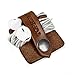 Price comparison product image TOPHOME Cord Organizer Earphones Organizer Holder Headset Headphone Earphone Wrap Winder Earbuds Holder Genuine Leather Handmade Cord Manager Earbud Wrap Cable Winder Brown