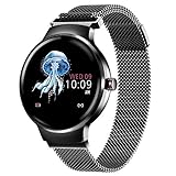 TUANMEIFADONGJI Damen Smart Watch Bluetooth Fitness Tracker IP67 Wasserdichte Farb-Touchscreen-Uhr mit ganztägiger Herzfrequenz-Aktivitätsperiode Tracking