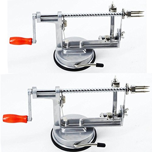 timtina® Profi Apfelschneider Spiralschneider Apfelschäler (silber
Hammerschlag, 2)