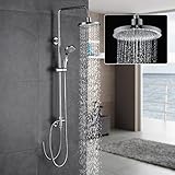 Auralum Système de Douche Mural Douchettes Colonne de Douche pour Salle de Bain Design Élégant Laiton Chromé Solide (sans robinetterie)