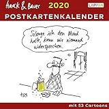 Hauck & Bauer Postkartenkalender 2020: Cartoons zum Aufstellen und Verschicken by 