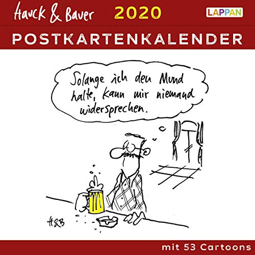 Hauck & Bauer Postkartenkalender 2020: Cartoons zum Aufstellen und Verschicken