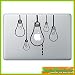 Produktbild Hochwertiger"Lapmen Glühbirnen" Aufkleber Sticker für Macbook 60 Farben zur Auswahl Air 11 13, Macbook skin 13, 15, 17 Zoll inch Apple Notebook Aufkleber ohne Hintergrund Tattoo Vinyl PEGATINA Apple Mac Skin