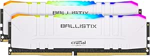 Crucial Ballistix BL2K16G32C16U4WL RGB, 3200 MHz, DDR4, DRAM, Desktop Gaming Speicher Kit, 32GB (16GBx2), CL16, Weiß