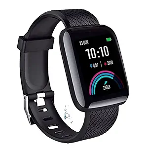 NikRoad ID-116 Bluetooth Smartwatch Wireless Fitness Band for Boys, Girls, Men, Women & Kids | Sports Gym Watch for All Smart Phones I Heart Rate and BP Monitor