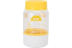 LUQEEG Ręczna Maszynka do Masła, Wysokiej Jakości Plastikowy Pojemnik na Masełko do Kuchni, łatwe w Użyciu i Czyszczeniu Pyszne Domowe Masło z Przepisami dla Rodzin Plastikowy Słoik do