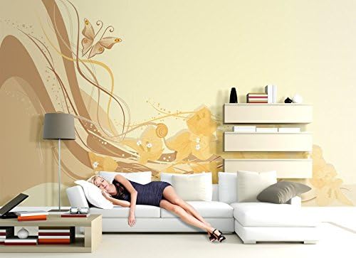 Photo Wallpaper Yellow Leaves Abstract Number 8TG 592 Wall Decoration Decal Wall Tatoo Riere Travel Borders Sticker Room Decoration Wallpaper Wall Mural