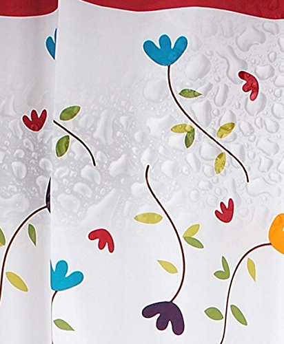 Duschvorhang Wannenvorhang mit Motiv „Schöne Blumen“ (B*H 240*180) - 7