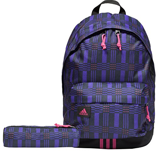 Price comparison product image Adidas Classic Unisex Backpack School Bag - Black / Purple