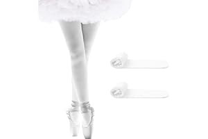 SANOTO Collant da bambina, confezione da 2 pezzi, per danza classica, per bambini, con calzamaglia per balletto (taglia: 85-160)