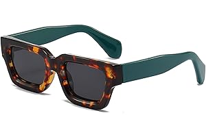 SHEEN KELLY Retro Grube Prostokątne Okulary Przeciwsłoneczne Kobiety Mężczyźni Modne Kwadratowe Odcienie Okulary Moda 90s