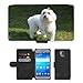 Produktbild PU LEDER LEATHER FLIP CASE COVER HÜLLE ETUI TASCHE SCHALE // M00134246 Dog Maltese Weiß Tooth Augen Gut // Samsung Galaxy S5 S V SV i9600 (Not Fits S5 ACTIVE)