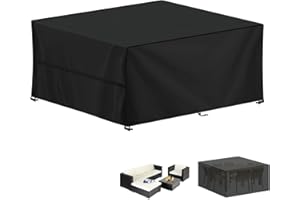 LAMUNI Pokrowce na meble ogrodowe, 250 x 200 x 80 cm pokrycie stołu na zewnątrz ręcznik do ogrodu, anty-UV pokrowiec na sofę na zewnątrz Wodoodporny ręcznik na sofę ogrodową, prostokątny