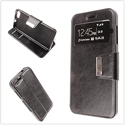 MISEMIYA - Funda ZTE Blade A506 - Funda Solo, Libro View Sporte,Negro