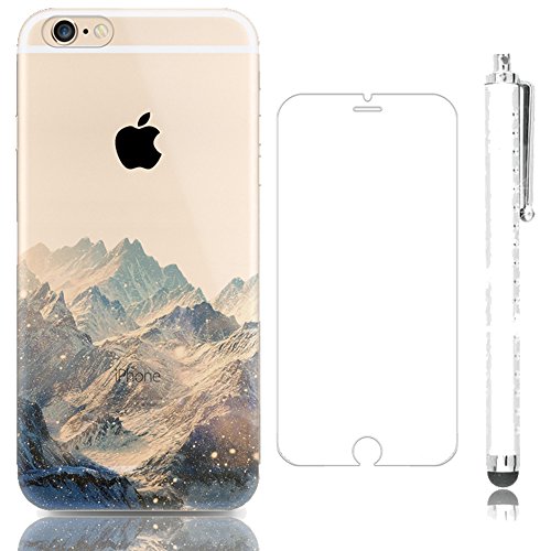 iPhone 6 6S Case,Sunroyal Creative Multi Colored Pattern Design Clear Gel TPU Back Back Bumper for iPhone 6 6S 4.7 Inch Soft Environmental TPU Cases Virtually Premium Cell Phone Shell Shell High-grade Silicone Bumper + HD Super Clear Screen Protector + Anti-Dust Plug Dust Plug Stylus Pen, Mountain Pattern Design iPhone 6 6S Case,Sunroyal Creative Multi Colored Pattern Design Clear Gel TPU Back Back Bumper for iPhone 6 6S 4.7 Inch Soft Environmental TPU Cases Virtually Premium Cell Phone Shell Shell High-grade Silicone Bumper + HD Super Clear Screen Protector + Anti-Dust Plug Dust Plug Stylus Pen, Mountain Pattern Design