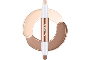 BEAUTY GLAZED 2 en 1 Contour Foundation Stick Lápiz de contorno de doble cabeza Resaltadores Lápiz de contorno de sombras Resaltadores faciales Correctores de contorno Stick Face Body Highlight Stick # 02