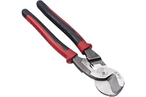 Klein Tools J63225N Journeyman Przecinak do kabli o wysokiej dźwigni i ściągacz do aluminium, miękkiej miedzi i kabli komunikacyjnych