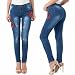 Women Jeans! AMA(TM) Women Corner Embroidered Skinny Slim Jeans Elastic Pants Trousers (XXL RS.3509.00