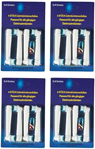 SOFTMATE - 990466 Oral B Compitable Toothbrush Heads Electric Toothbrush Replacement Refills Head Soft Compatible With Oral B Braun Most Of Models - Family Pack - Pack of 16
