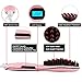 BelleVie Women Hair Quick Straightener Head Massager LCD Anti Scalding & Static Electric Ceramic Comb Brush Irons (Pink)