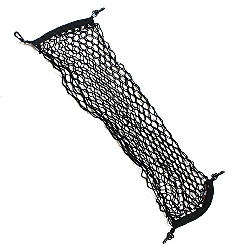Tinksky Elastischer Nylon Gepäcknetz Kofferraum Inhaber Speicher Organizer – 90 * 30CM (Schwarz) - 2