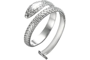 kkjoy Pierścień na palec ze stali nierdzewnej dla kobiet mężczyzn rocker, punk, gotycki, vintage, regulowane otwarte pierścienie na palec, biżuteria na przyjęcie koktajlowe, Halloween