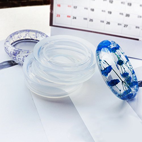 Silikon Ringe Ring Gießform DIY Schmuck Basteln Machen Juwelier Bedarf MACHEN – Klar, Inner Diameter:Approx.62mm - 4