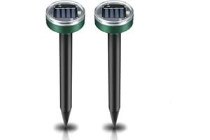 GOUSHY 2Packs Professional Solar Ultrasonic Mole Repellent,Ultrasonic for Anti Mole with Waterproof, Ultrasonic for Outdoor Moles for Garden,TaIpe Scatter,Anti Moles