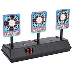 Tbest Cible Jouet Pistolet, électronique Intelligent Lumière Effet Sonore Marquer Cible Electric Score Balle Cible Jouet pour Jouets Soft Bullets Blaster