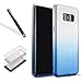 Produktbild Galaxy S8 Plus Handyhülle,3 in 1 Glitzer Hülle für Samsung Galaxy S8 Plus,Leeook Ultradünn Hülle TPU Case Schutzhülle Kreative Luxus Gradient Glitzer Malerei Muster Weich Tpu+PC+Glitzer Skin Shiny Bling Schutzhülle Hülle Cover Abdeckung Etui TPU Bumper Schale für Samsung Galaxy S8 Plus + 1 x Schwarz Eingabestift-Gradient Blau