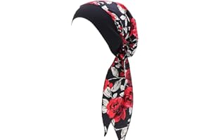 Pluto & Fox Turbante Gorra Pañuelo Para Cabeza De Tela De Mujer Para Cáncer Quimioterapia Chemo Oncológico Noche Pèrdida de Pelo Cabello