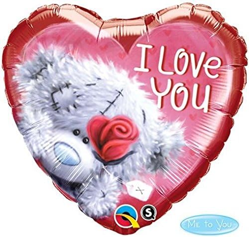 INFLATED Valentine's Day Love Balloon in a Box Tatty Teddy Foil with Confetti and mini Love Hearts