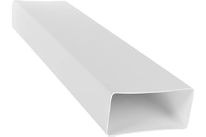 Vent Systems 110 x 55 mm - Longueur : 1,5 m - Raccord de tuyau rectangulaire pour raccordement de tuyaux, conduit d'évacuation d'air - Système de ventilation, chauffage et refroidissement