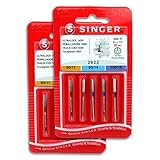 aguja overlock industrial Pack de 2 paquetes de agujas (Total 10 Agujas) para Overlock Singer 14SH y más máquinas overlock con sistema ELx705