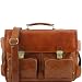 Produktbild Tuscany Leather 81414494 VENTIMIGLIA - TL SMART Multifach-Aktentasche aus Leder mit zwei aufgesetzte Taschen, Honig