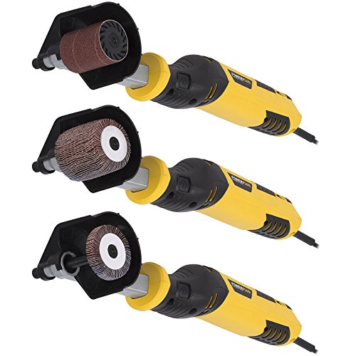 Powerplus Schleifroller Schleifmaschiene inkl. Staubabzugshaube + 3 Aufsätze - 2