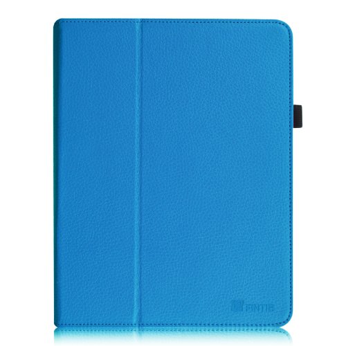 Fintie Apple iPad 1 Hülle Case Schutzhülle Etui Tasche – Folio Slim Fit Ständer Kunstleder Smart Cover mit Stylus Loop für iPad 1st Generation, Blau - 3