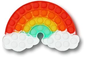 GARLIC PRESS Jouet Anti Stress Push Pop Bubble Sensory Fidget Toy Sensorielle Fidget Jouet Coloré pour Autisme Besoins spéciaux Anti-Stress, Squeeze Sensory Toy pour Enfants Fille Garçon (Arc-en-Ciel)